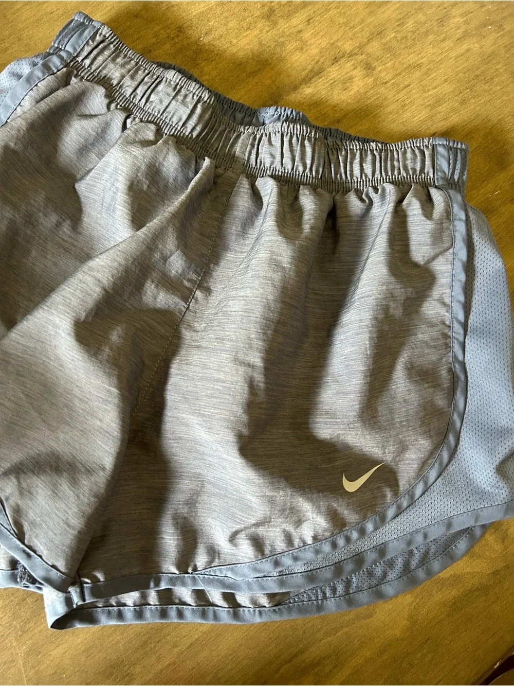 Nike Women's Grey-Blue Athletic Running Shorts